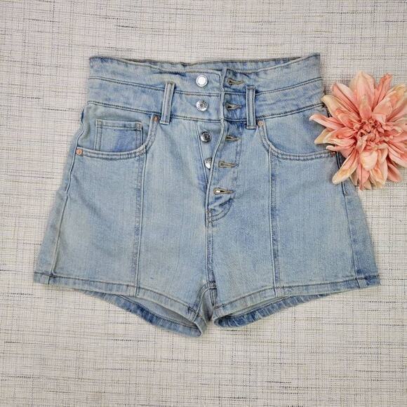 Wild Fable Highest Rise Button Fly Shorts Size 0‎ - Picture 1 of 7